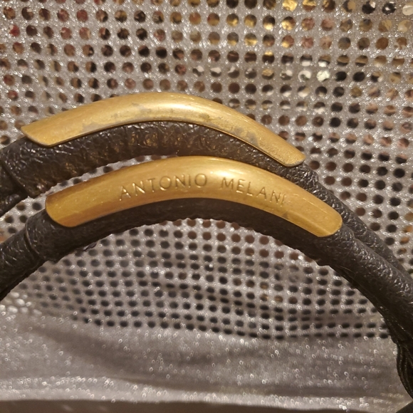 Antonio Melani Black Leather Bag - Picture 3 of 12